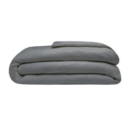 Rackhams Brushed Cotton Duvet Cover - Charcoal - Superking - Charcoal - 100% Cotton - thumbnail 2