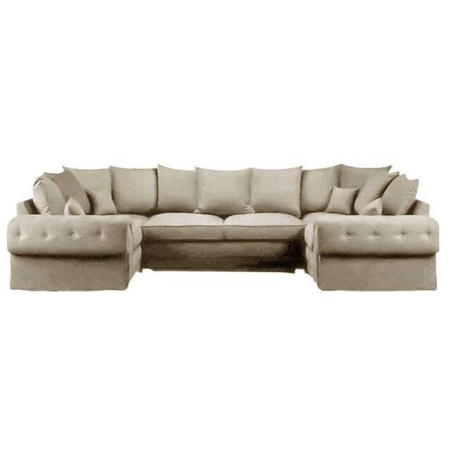 Rackhams Verona U Shape Sofa - Mink - U Shape