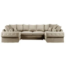 Rackhams Verona U Shape Sofa - Mink - U Shape - thumbnail 1
