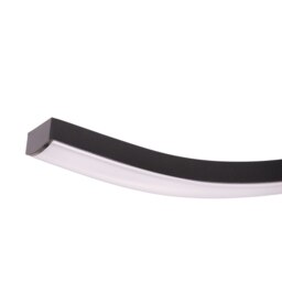 Rackhams Contemporary Designer Single Wavy Strip LED Ceiling Light Fitting in Matte Black - thumbnail 4