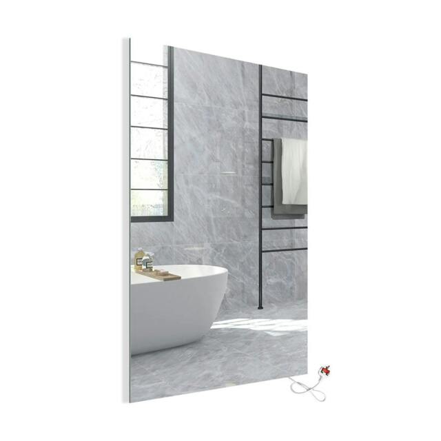 Rackhams 450W Bathroom Mirror Infrared Heater & CCT Changing with Dimmable LED Lights, 600x800 MM, Plug & Play - image 1