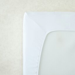 Rackhams Premium Organic 100% Cotton Fitted Sheet to fit Nuna Sena Aire Travel Cot – 94 x 66 cm - 94 x 66 cm - Fitted Sheet - thumbnail 3