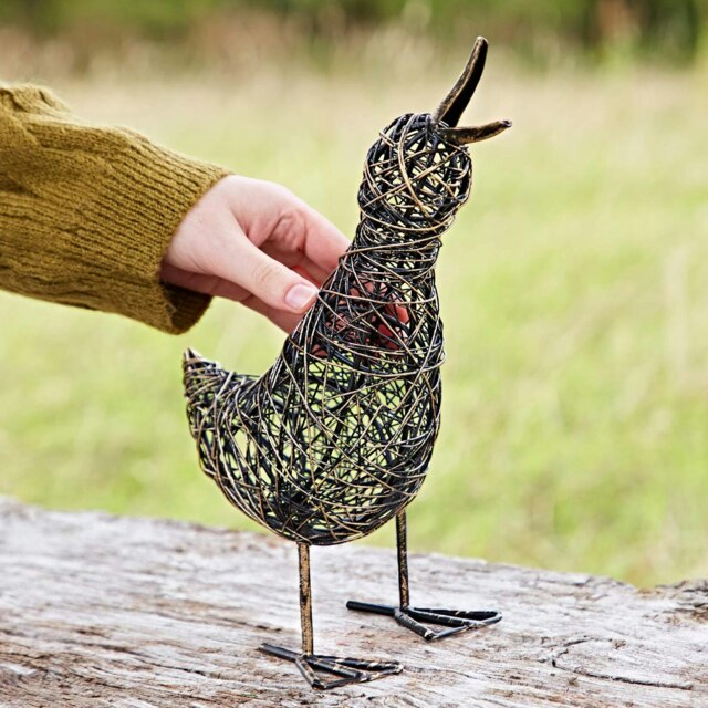 Rackhams Aarti the Small Slim Duck Wire Garden Ornament
