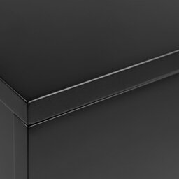 Rackhams Avignon Bedside Table with 2 Drawers in Black - 1 - Black - Manufactured wood - thumbnail 6