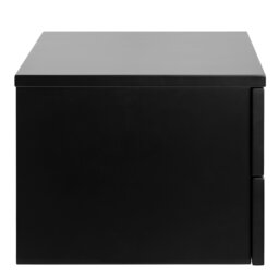 Rackhams Avignon Bedside Table with 2 Drawers in Black - 1 - Black - Manufactured wood - thumbnail 3