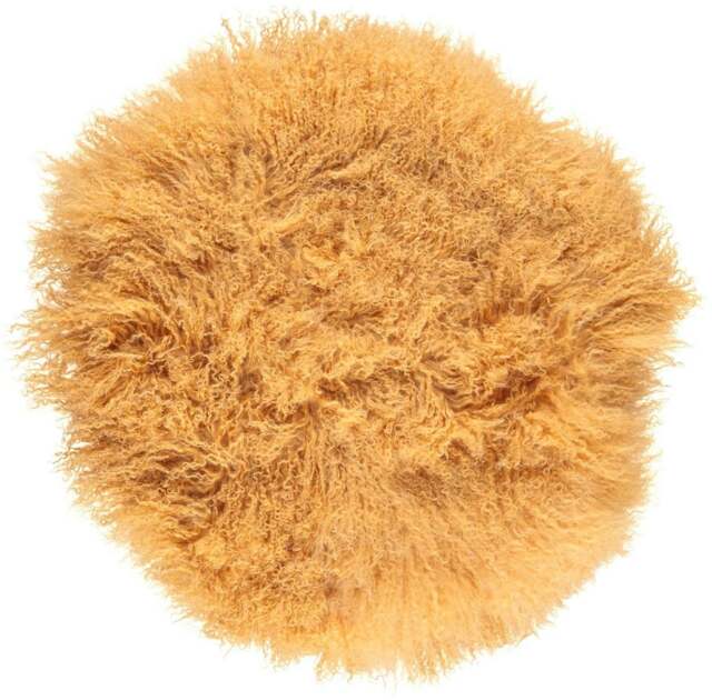 Rackhams Curly Cake Cushion - 45 cm - 62 cm - 38 cm - Imperial Yellow - D62 cm - image 1
