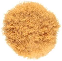 Rackhams Curly Cake Cushion - 45 cm - 62 cm - 38 cm - Imperial Yellow - D62 cm - thumbnail 1