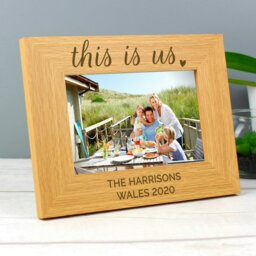 Rackhams Personalised 'This Is Us' 6x4 Landscape Wooden Photo Frame - thumbnail 4