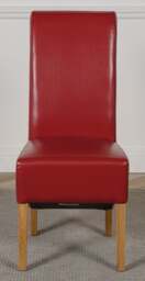 Rackhams Montana Leather Dining Chair - Red - 1 - thumbnail 1