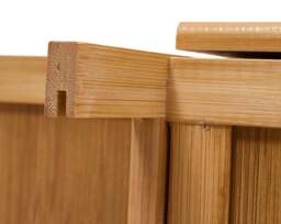 Rackhams Heavy Duty Bamboo Clothes Rail Rack with Drawers & Hooks – Open Corner Garment Stand Wardrobe - thumbnail 5
