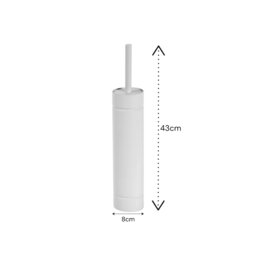 Rackhams Draco White Slimline Toilet Brush & Holder - thumbnail 2
