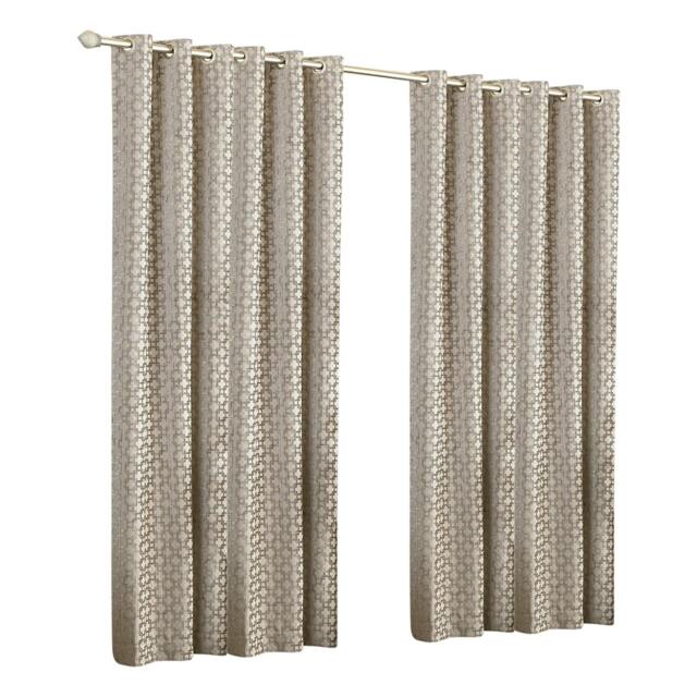 Rackhams Belmont Ringtop Curtains - Silver - 66x72 (168x183cm) - Silver - 100% Polyester