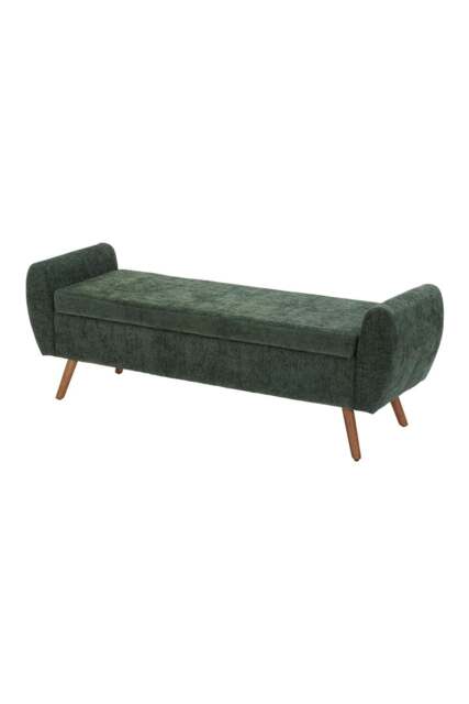 Rackhams Chenille Upholstered Storage Bench - Green - One Size - image 1