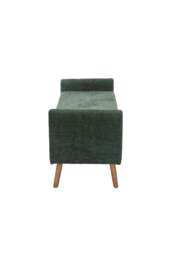Rackhams Chenille Upholstered Storage Bench - Green - One Size - thumbnail 3