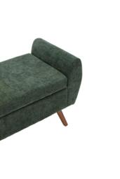 Rackhams Chenille Upholstered Storage Bench - Green - One Size - thumbnail 6
