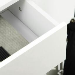 Rackhams Three Drawer Slim Shoe Storage Cabinet, 12 Shoe Pairs - White - thumbnail 6