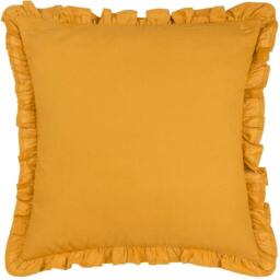 Rackhams Montrose Pleated Floral Cushion Cover - Ochre - 50cm x 50cm - Ochre - 100% Cotton - thumbnail 3