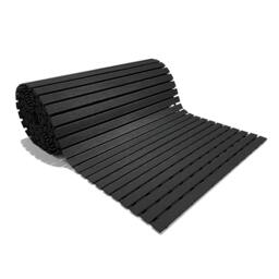 Rackhams Non-Slip PVC Duckboard Shower Mat - Vertical Slats - 43cm x 64cm - Black - thumbnail 6
