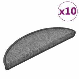 Rackhams Stair Mats 10 pcs 56x17x3 cm Dark Grey - thumbnail 2