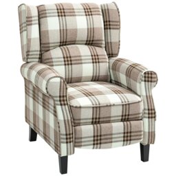 Rackhams Recliner for Living Room Wingback Chair with Padded Armrest - Grey - Polyester - 77W x 88D x 102Hcm - thumbnail 3