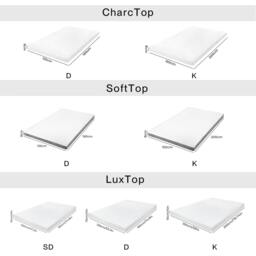 Rackhams Mattress Topper Memory Foam Cooling Gel Bamboo Charcoal 5cm 7cm 8cm 10cm - King - LuxTop King 10cm - thumbnail 3