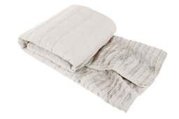 Rackhams Pure Washed Linen' Quilted Throw - White - Standard - thumbnail 1