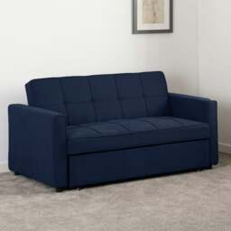 Rackhams Tori 2 Seater Fabric Sofa Bed - Navy Blue