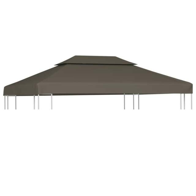 Rackhams 2-Tier Gazebo Top Cover 310 g/m�__ 4x3 m Taupe