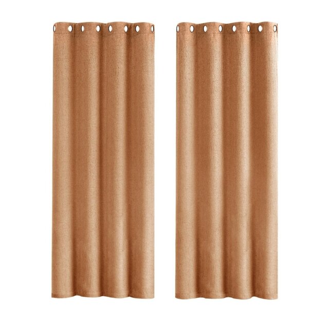 Rackhams Orange Lined Blackout Eyelet Curtains - 46 x 63 Inch Drop - 2 Panel - image 1