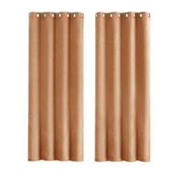 Rackhams Orange Lined Blackout Eyelet Curtains - 46 x 63 Inch Drop - 2 Panel - thumbnail 1