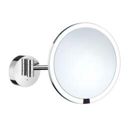 Rackhams Polished Chrome Sensor Activated LED Mirror - Wall Mounted Extendable Swing Arm 7x Magnification Bathroom Makeup or Shaving - thumbnail 1