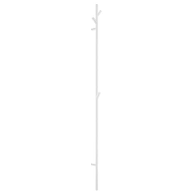 Rackhams Matt White Electric Heated Tree Towel Hook Warmer (W)120mm x (H)1720mm Stainless Steel Wall Mounted Bathroom Hanger Peg - image 1