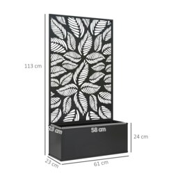 Rackhams Metal Raised Garden Bed with Trellis, Outdoor Elevated Planter Box - thumbnail 5