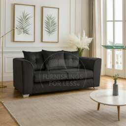 Rackhams Victoria Plush Velvet 2 Seater Sofa - Grey - thumbnail 4