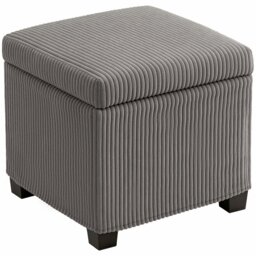 Rackhams 40 cm Ottoman Storage Box with Removable Lid, Foot Rest - Beige - 40W x 40D x 40H cm - 1 - thumbnail 6