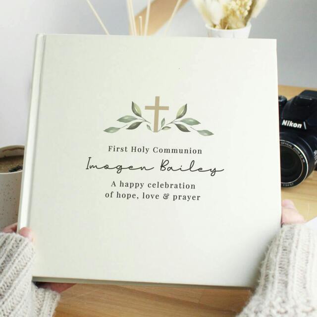 Rackhams Personalised First Holy Communion Photo Album - H22.5 x W22.5 x D0.5cm - image 1