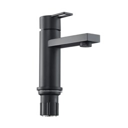Rackhams Timeless Matte Black Stainless Steel Bathroom Tap - thumbnail 3
