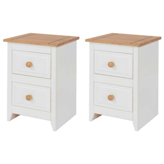 Rackhams Set of 2 Capri 2-Drawer Petite Bedside Cabinets - image 1