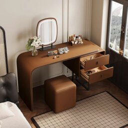 Rackhams Nelson Dressing Table, Brown, More Colours Available - Cream - 80cm - No Stool - thumbnail 3