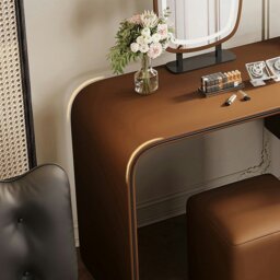 Rackhams Nelson Dressing Table, Brown, More Colours Available - Cream - 80cm - No Stool - thumbnail 5