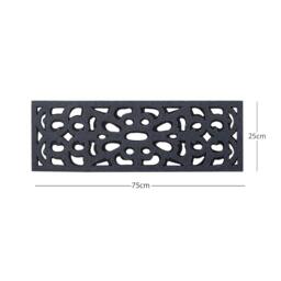Rackhams Victorian Style Eco-Friendly Rubber Step Mat - Grey - Indoor Outdoor - Set of 4 - thumbnail 4