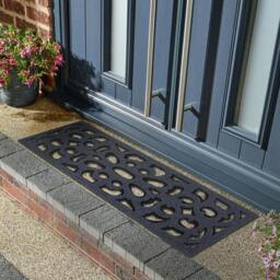 Rackhams Victorian Style Eco-Friendly Rubber Step Mat - Grey - Indoor Outdoor - Set of 4 - thumbnail 2