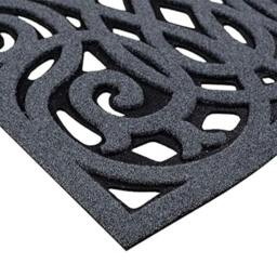 Rackhams Victorian Style Eco-Friendly Rubber Step Mat - Grey - Indoor Outdoor - Set of 4 - thumbnail 5