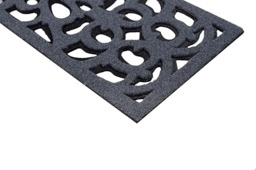 Rackhams Victorian Style Eco-Friendly Rubber Step Mat - Grey - Indoor Outdoor - Set of 4 - thumbnail 6
