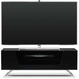 Rackhams Chromium TV-Stand with 1 Flap Black CRO2-1000CB-BLK - Black - thumbnail 2
