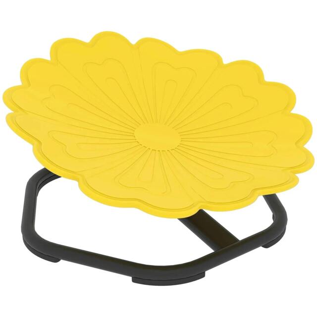 Rackhams Flower-Shaped Sensory Spinning Chair with Non-Slip Base for Balance/Coordination, Yellow