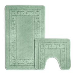 Rackhams Greek Key Bathmat Set - Antislip - Orange - thumbnail 6