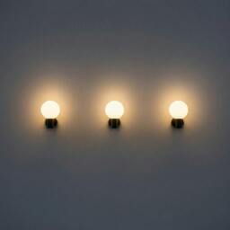 Rackhams 3 Watt LED Black Globe Outdoor Wall Light - thumbnail 3