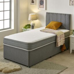Rackhams Sirocco Airflow Grey 18cms Deep Hybrid Spring & Memory Fibre Mattress - Grey - 1 - European King Size Mattress (160cm x 200cm)