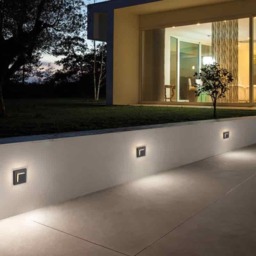 Rackhams 3 Watt Recessed Black Flush Outdoor Wall Light - thumbnail 3